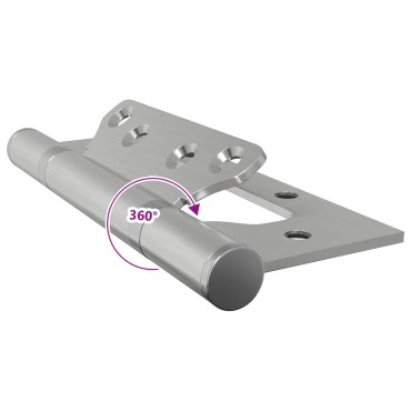 vidaXL Άξονας 4 τμχ. 125 x 78 x 13 mm Ασημί Ατσάλι