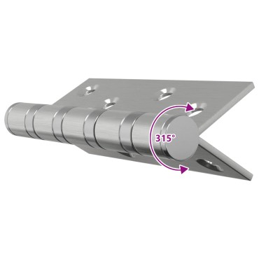 vidaXL Άξονας 8 τμχ. 100 x 78 x 13 mm Ασημί Ατσάλι