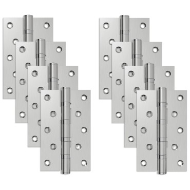 vidaXL Άξονας 8 τμχ. 125 x 75 x 13 mm Ασημί Ατσάλι