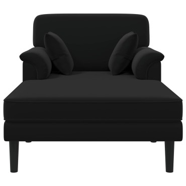 vidaXL Ανάκλιντρο Μαύρο Βελούδο 101x174x90cm 1 τεμ.