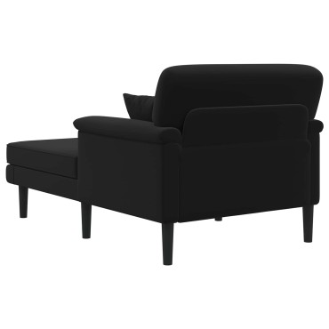 vidaXL Ανάκλιντρο Μαύρο Βελούδο 101x174x90cm 1 τεμ.