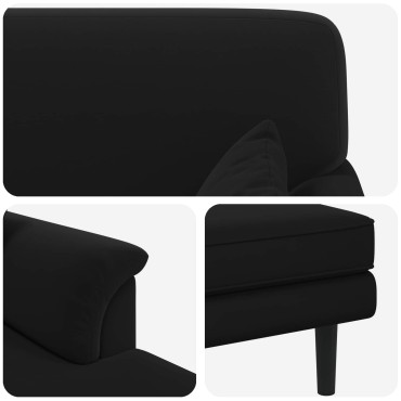 vidaXL Ανάκλιντρο Μαύρο Βελούδο 101x174x90cm 1 τεμ.