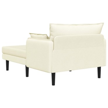 vidaXL Μεγάλο ανάκλιντρο Κρεμ Βελούδο 114x173x86cm