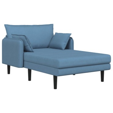 vidaXL Μεγάλο ανάκλιντρο Μπλε Βελούδο 114x173x86cm