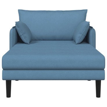 vidaXL Μεγάλο ανάκλιντρο Μπλε Βελούδο 114x173x86cm