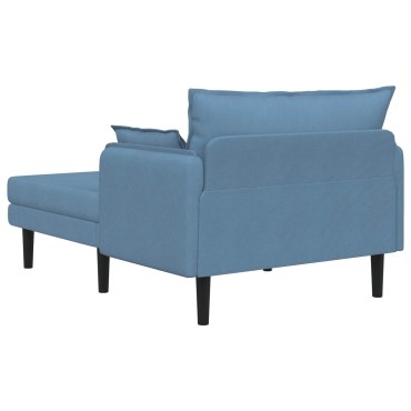 vidaXL Μεγάλο ανάκλιντρο Μπλε Βελούδο 114x173x86cm