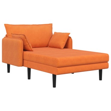 vidaXL Μεγάλο ανάκλιντρο Πορτοκαλί Βελούδο 114x173x86cm