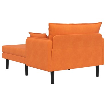 vidaXL Μεγάλο ανάκλιντρο Πορτοκαλί Βελούδο 114x173x86cm