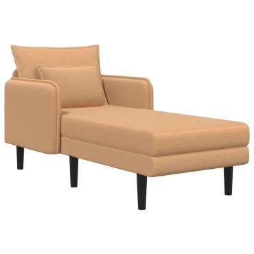 vidaXL Μεγάλο ανάκλιντρο Μπεζ Μπουκλέ 84x173x86cm