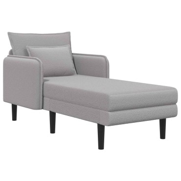 vidaXL Μεγάλο ανάκλιντρο Ανοιχτό γκρι Μπουκλέ 84x173x86cm