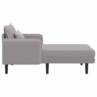 vidaXL Μεγάλο ανάκλιντρο Ανοιχτό γκρι Μπουκλέ 84x173x86cm