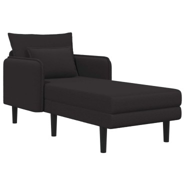 vidaXL Μεγάλο ανάκλιντρο Μαύρο Μπουκλέ 84x173x86cm