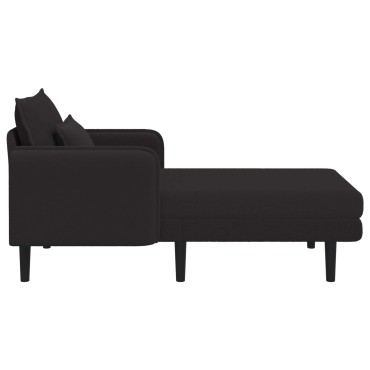 vidaXL Μεγάλο ανάκλιντρο Μαύρο Μπουκλέ 84x173x86cm