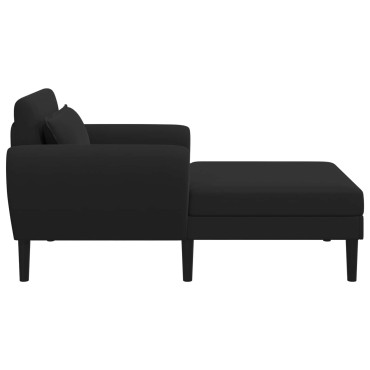 vidaXL Ανάκλιντρο Μαύρο Ανάγλυφο βελούδο 94x168x83cm 1 τεμ.