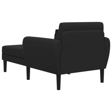 vidaXL Ανάκλιντρο Μαύρο Ανάγλυφο βελούδο 94x168x83cm 1 τεμ.