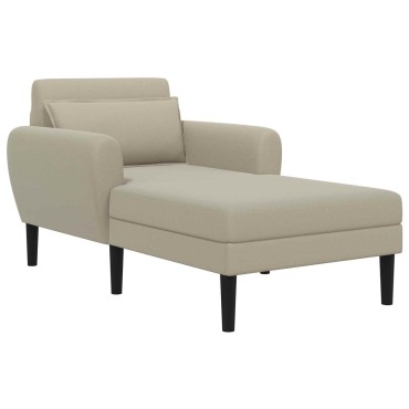 vidaXL Ανάκλιντρο Άμμος Ανάγλυφο βελούδο 94x168x83cm 1 τεμ.