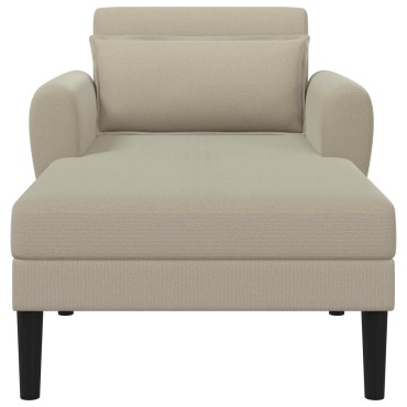 vidaXL Ανάκλιντρο Άμμος Ανάγλυφο βελούδο 94x168x83cm 1 τεμ.
