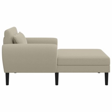 vidaXL Ανάκλιντρο Άμμος Ανάγλυφο βελούδο 94x168x83cm 1 τεμ.