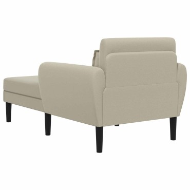 vidaXL Ανάκλιντρο Άμμος Ανάγλυφο βελούδο 94x168x83cm 1 τεμ.