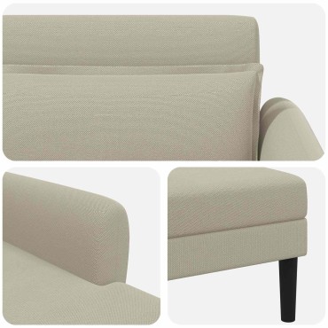 vidaXL Ανάκλιντρο Άμμος Ανάγλυφο βελούδο 94x168x83cm 1 τεμ.