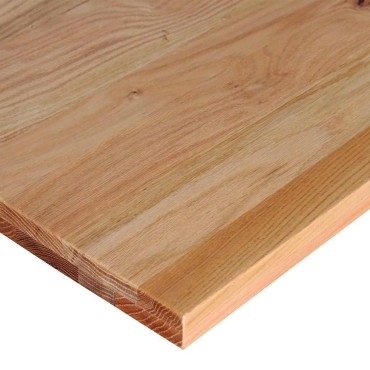 vidaXL πάγκος εργασίας ανοιχτό καφέ 100x60x(71,5-98)cm μασίφ ξύλο δρυς