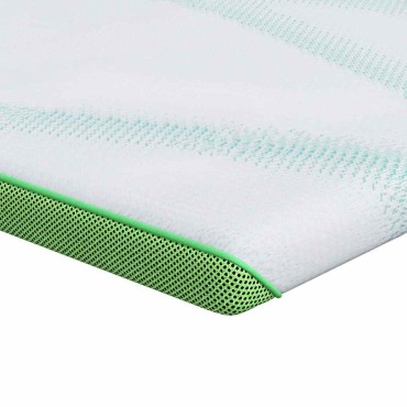 vidaXL Στρώμα επικάλυψης Λευκό και Πράσινο 70 x 200 cm Υφασμα Jacquard