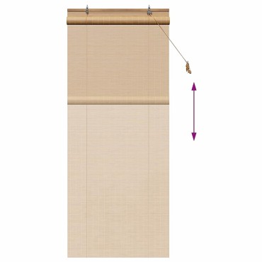 vidaXL Ρόλερ (στόρι) Καφέ 80 x 220 cm Μπαμπού