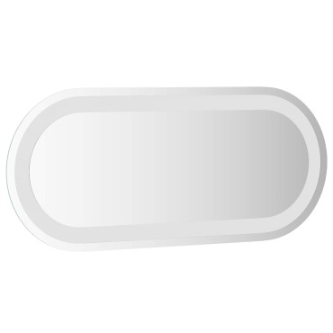 vidaXL Καθρέφτης μπάνιου LED Διαφανές 60 x 25 cm σκληρυμένο γυαλί
