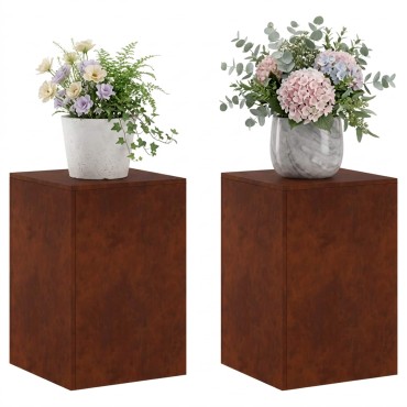 vidaXL Βάση φυτών 2 pcs Σκ rusty 40 x 40 x 60 cm