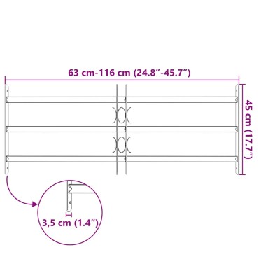 Κάγκελα Παραθύρων Ασφαλείας Ρυθμιζόμενα με 3 Μπάρες 700-1050 χιλ.