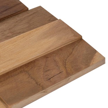 vidaXL Πάνελ τοίχου 10 τμχ. Φυσικό 56 x 18 x 2 cm Στερεό Ξύλο Τίκ
