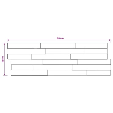 vidaXL Πάνελ τοίχου 10 τμχ. Φυσικό 56 x 18 x 2 cm Στερεό Ξύλο Τίκ