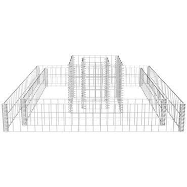 vidaXL Συρματοκιβώτιο Γλάστρα 120x120x20cm Γαλβανισμένος Χάλυβας