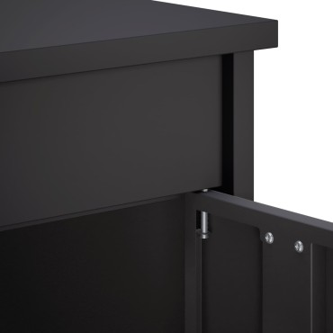vidaXL γραμματοκιβώτιο Μαύρο 50 x 52 x 100 cm Ατσάλι