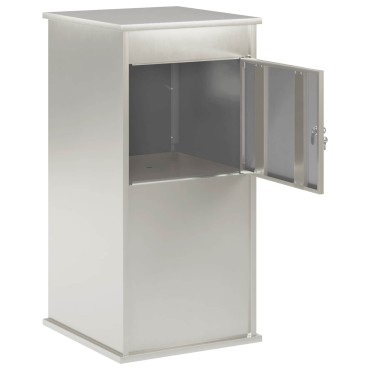 vidaXL γραμματοκιβώτιο Ασημί 50 x 52 x 100 cm Ανοξείδωτο Ατσάλι