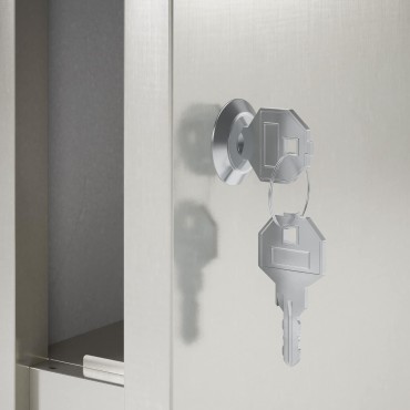 vidaXL γραμματοκιβώτιο Ασημί 50 x 52 x 100 cm Ανοξείδωτο Ατσάλι