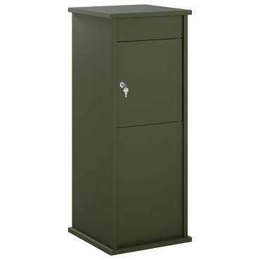 vidaXL γραμματοκιβώτιο Λαδί 40 x 40 x 100 cm Ατσάλι