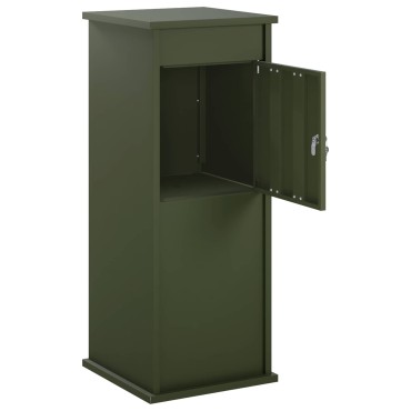 vidaXL γραμματοκιβώτιο Λαδί 40 x 40 x 100 cm Ατσάλι
