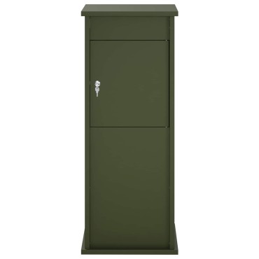 vidaXL γραμματοκιβώτιο Λαδί 40 x 40 x 100 cm Ατσάλι