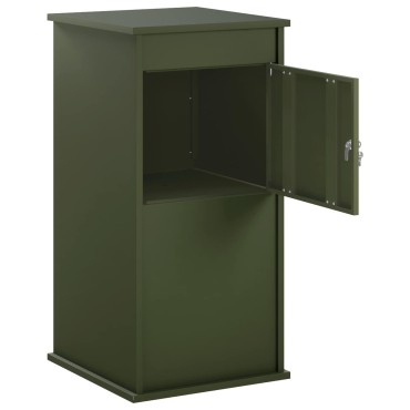 vidaXL γραμματοκιβώτιο Λαδί 50 x 52 x 100 cm Ατσάλι