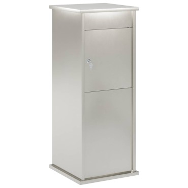 vidaXL γραμματοκιβώτιο Ασημί 40 x 40 x 100 cm Ανοξείδωτο Ατσάλι