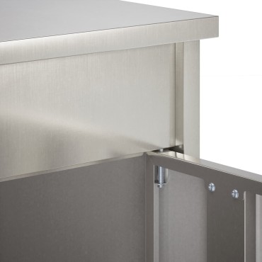 vidaXL γραμματοκιβώτιο Ασημί 40 x 40 x 100 cm Ανοξείδωτο Ατσάλι