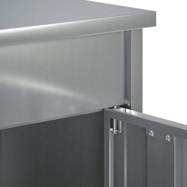 vidaXL γραμματοκιβώτιο Ασημί 50 x 52 x 100 cm Γαλβανισμένος Χάλυβας