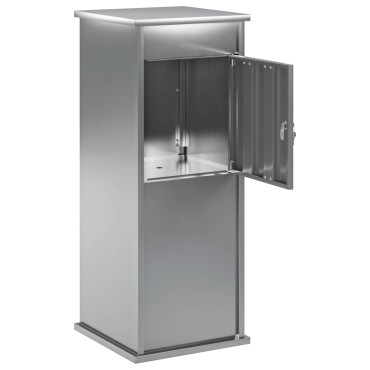 vidaXL γραμματοκιβώτιο Ασημί 40 x 40 x 100 cm Γαλβανισμένος Χάλυβας