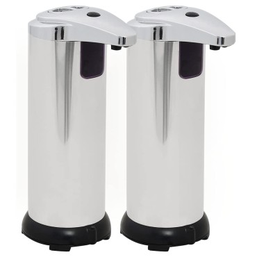 vidaXL Δοχεία Σαπουνιού Αυτόματα 2 τεμ. 600 ml με Αισθητήρα Υπερύθρων