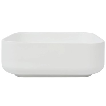 vidaXL Νιπτήρας Τετράγωνος Λευκός 39x39x13,5 εκ. Κεραμικός