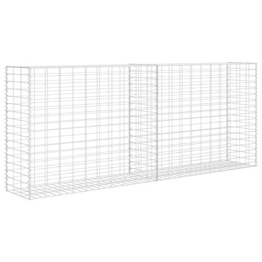 vidaXL Συρματοκιβώτιο Ασημί 85x30x200cm από Γαλβανισμένο Χάλυβα