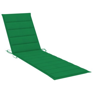 vidaXL Ξαπλώστρα από Μασίφ Ξύλο Teak με Τραπέζι και Μαξιλάρι 40x40x35cm 1 τεμ.