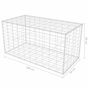 vidaXL Συρματοκιβώτιο 100 x 50 x 50 εκ. από Γαλβανισμένο Χάλυβα