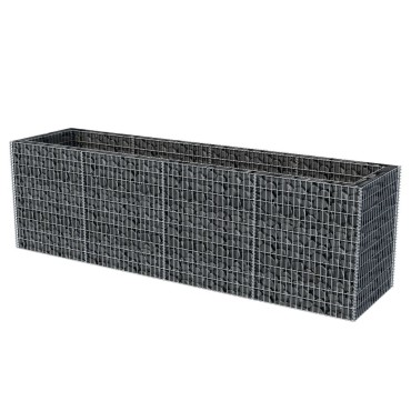 vidaXL Συρματοκιβώτιο - Γλάστρα Υπερυψωμένη 360x90x100 εκ. Ατσάλινη